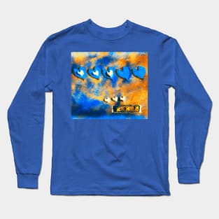 Many Blue Hearts Long Sleeve T-Shirt